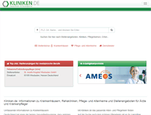 Tablet Screenshot of kliniken.de